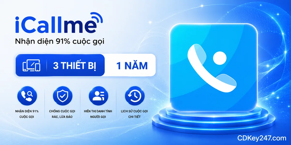 So sánh gói cá nhân iCallme Premium 1 năm 1 thiết bị và gói gia đình 3 thiết bị